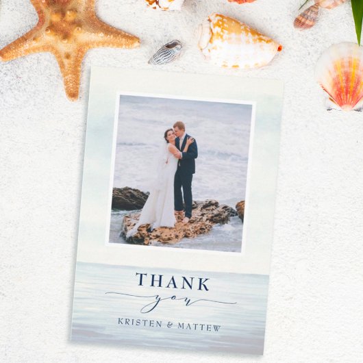 Nautical Anchor Waterverf Ocean Bedankkaart