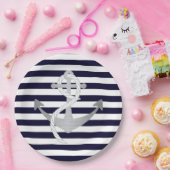 Nautical Anchor Weddenschap Birthday of Shower Bor Papieren Bordje (Feest)