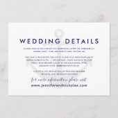 Nautical Anchor Weddenschap Details Enclosure Card Informatiekaartje (Voorkant)