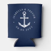 Nautical Anchor Wedding Blikjeskoeler (Voorkant)