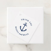 Nautical Anchor Wedding Favor Labels (In situ)