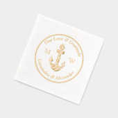 Nautical Anchor Wedding Folie Servetten (Links)