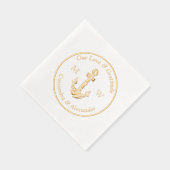 Nautical Anchor Wedding Folie Servetten (Rechts)