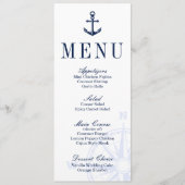 Nautical Anchor Wedding Menu (Voorkant)