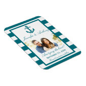 Nautical Anchor Wedding Photo Save The Date Magnet (Côté Droit)