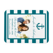 Nautical Anchor Wedding Photo Save The Date Magnet (Horizontal)
