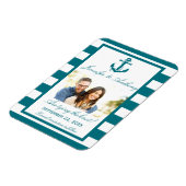Nautical Anchor Wedding Photo Save The Date Magnet (Côté Gauche)
