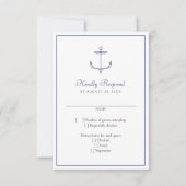 Nautical Anchor Wedding RSVP Kaartje (Voorkant)