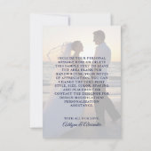 Nautical Anchor Wedding Script Bedankt 2 Foto (Achterkant)