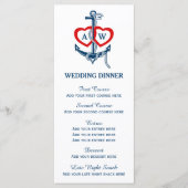 Nautical anchor Wedding sjabloon menu (Voorkant)