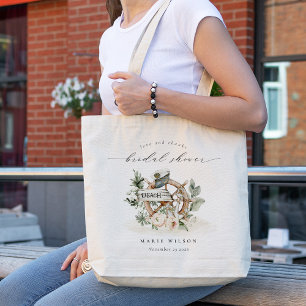 Nautical Anchor Wheel Leafy Florence Vrijgezellenf Tote Bag