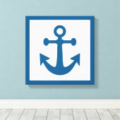 Nautical Anchor wraped canvas Afdruk (Insitu (Houten vloer))