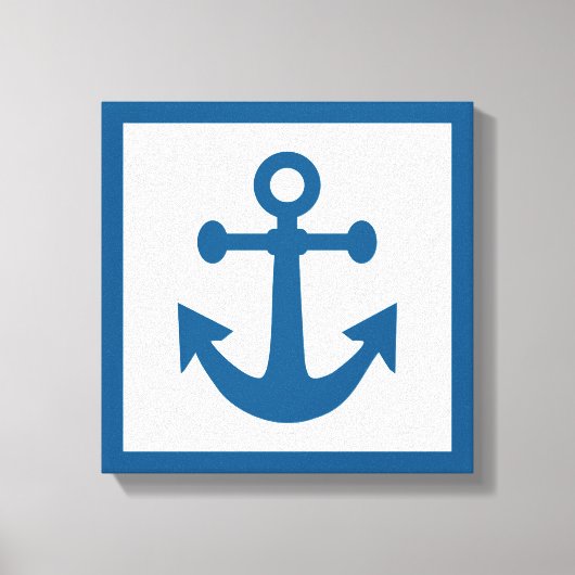 Nautical Anchor wraped canvas Afdruk (Voorkant)