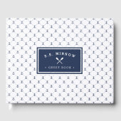 Nautical Anchors | Aangepersonaliseerde boot Gastenboek (Voorkant)