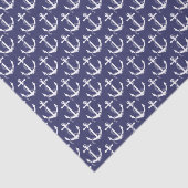 Nautical Anchors Aweigh Navy Tissuepapier (Detail)