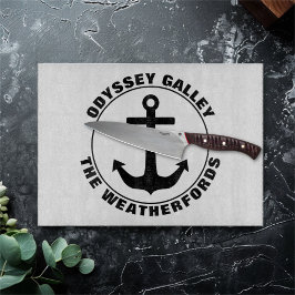 Nautical Anker Custom Boat en familienaam Snijplank