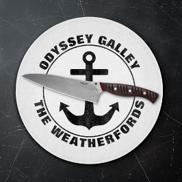 Nautical Anker Custom Boat en familienaam Snijplank