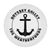 Nautical Anker Custom Boat en familienaam Snijplank (Voorkant)