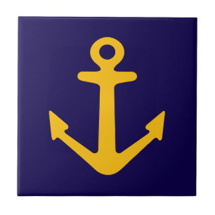 Nautical anker logo keramische tegel tegeltje