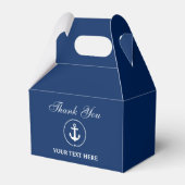 Nautical Anker Navy Blue Jouw tekst Dank u GBL Bedankdoosjes (Voorkant Zijde)