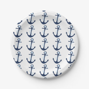 Nautical Anker Navy Modern Boy Baby shower Bord