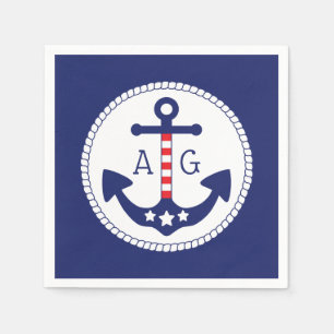 Nautical Anker Patriottische Sterren & Strepen Mon Servet