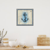 Nautical Anker Poster (Keuken)