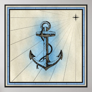 Nautical Anker Poster