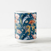 Nautical Aquatic Life Pattern / Blue Coffee Mok (Center)