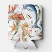 Nautical Aquatic Life Pattern / Koelbox Blikjeskoeler (Achterkant)