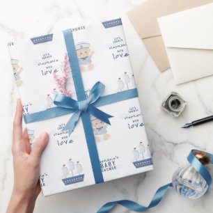 Nautical Baby Boy Baby shower Cadeaupapier