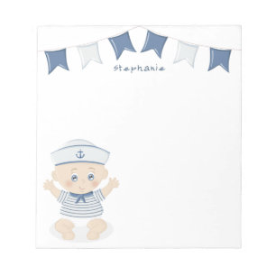 Nautical Baby Boy Baby shower Notitieblok