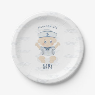 Nautical Baby Boy Baby shower Papieren Bordje