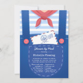Nautical Baby Boy Shower by Mail Invitation Kaart (Voorkant)