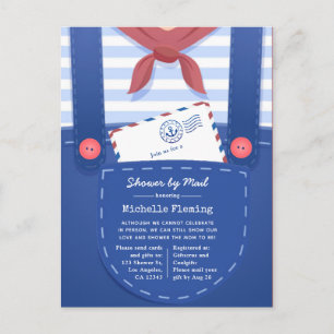Nautical Baby Boy Shower per Post Briefkaart