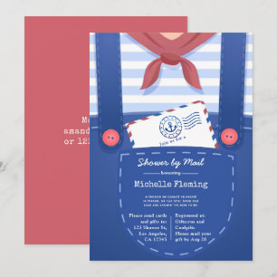 Nautical Baby Boy Shower uitnodiging per post