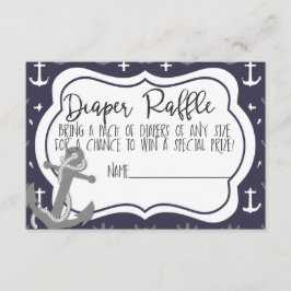 Nautical Baby shower Boy Ahoy is een jongen dikker Informatiekaartje