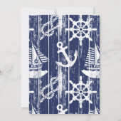 Nautical Baby shower Invitation, Ahoy! Het is een Kaart (Achterkant)