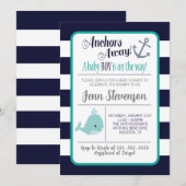 Nautical Baby shower Invitation Kaart (Voorkant / Achterkant)