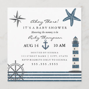Nautical Baby shower Invitation Kaart