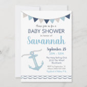 Nautical Baby shower Invitation Kaart (Voorkant)