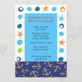 Nautical Baby shower Invitation Kaart