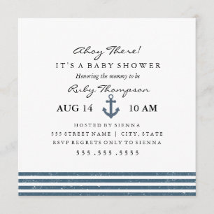 Nautical Baby shower Invitation Kaart