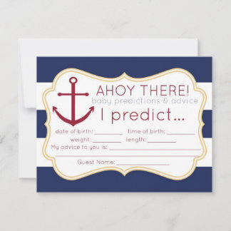 Nautical Baby shower Predications & Advice Kaart