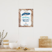 Nautical Baby shower Welcome Poster (Keuken)