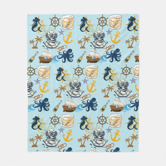 Nautical Bachelor Party Fleece Deken (Voorkant)