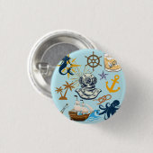  Nautical Bachelor Party Ronde Button 3,2 Cm (Voorkant /achterkant)