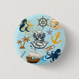  Nautical Bachelor Party Ronde Button 3,2 Cm