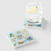 Nautical Bachelor Party Stenen Onderzetter (Zijkant)