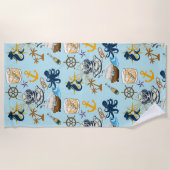 Nautical Bachelor Party Strandlaken (Voorkant)